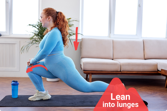 woman doing lunges
